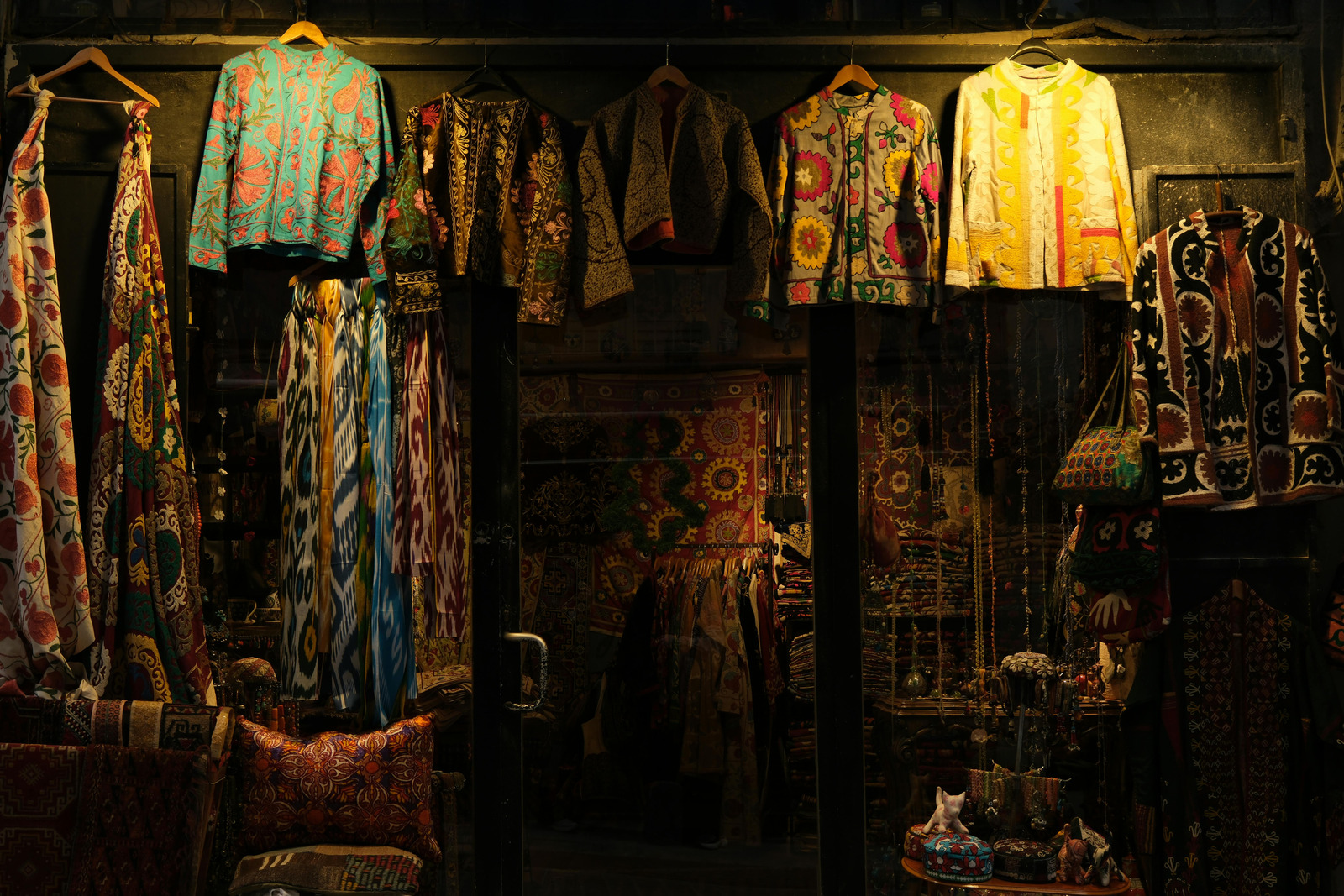 Willow & Thread Boutique interior with colorful clothing